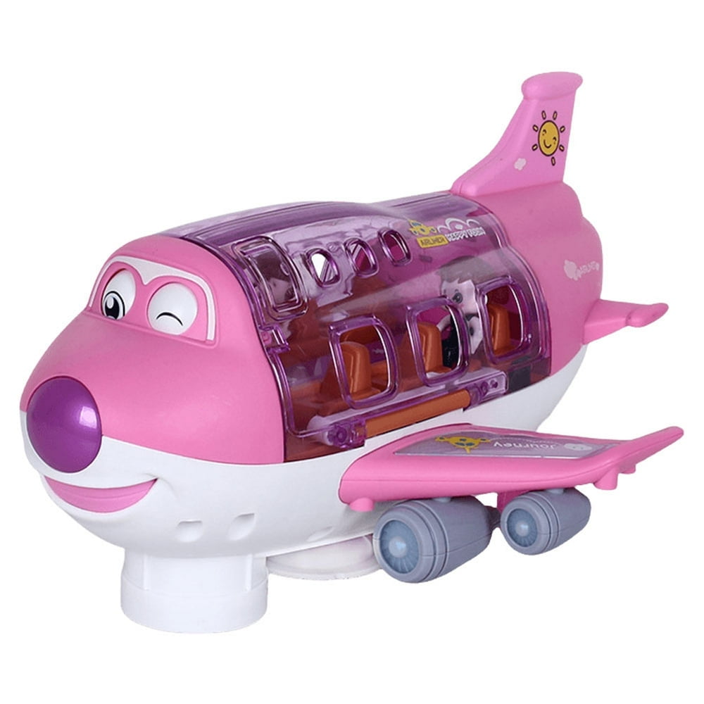 Electric Airplane Toy 360 Rotation Cute Aircraft Boys Girls Birthday Gift Pink Walmart