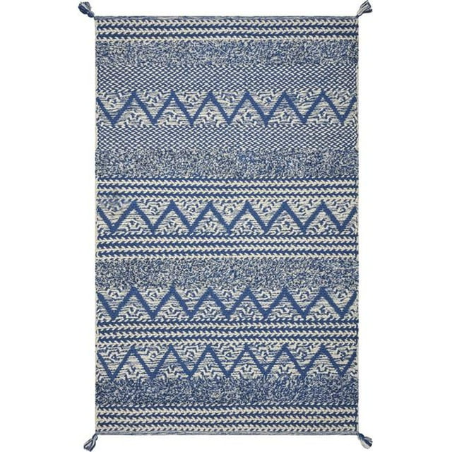 HomeRoots 349799 5 x 7 ft. Polyester Blue Area Rug