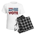 thumbnail image 4 of CafePress - Your Voice Matters Women's Light Pajamas - Women's Short Sleeve Print T-Shirt and Pants Light Cotton Pajama Set, 4 of 7