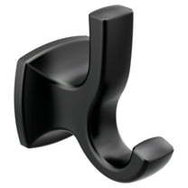 Moen YB5103BL Voss Matte Black Double Robe Hook