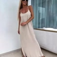 thumbnail image 7 of Hilenly Women's Open Back Spaghetti Strap Beach Maxi Dress Loose Side Split Vacation Sundress Sleeveless Long Dresses, 7 of 7