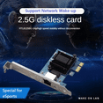 thumbnail image 1 of 2.5G PIC-E X1 to RJ45 Network Adapter RTL8125BG 100/1000/2500Mbps Gigabit Ethernet Lan Controller Adapter for Desktop PC, 1 of 7