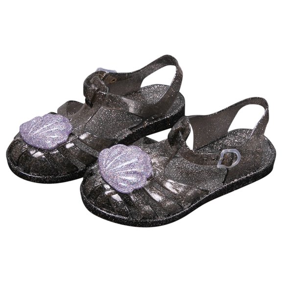 Xfvqtps Jelly Sandals for Girls Fisherman Gladiator Closed Toe Hollow Adjustable Buckle Waterproof Beach Travel Flat Sandals