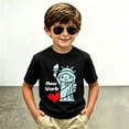 thumbnail image 3 of YUEHUA Kids' Cute Statue New York Graphic T-Shirt, Boys' Short Sleeve Tee, Cartoon NYC Icon Print Casual Top for Travel & Everyday Wear, 3 of 5