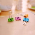 thumbnail image 4 of Mittlere Metallbroklammern sortiert,Coideal 48 Pack farbige Binder Clips mit niedlichen sch?nen hohlen l?chelndes Gesicht / Multi Color Foto Datei Bro, 4 of 4