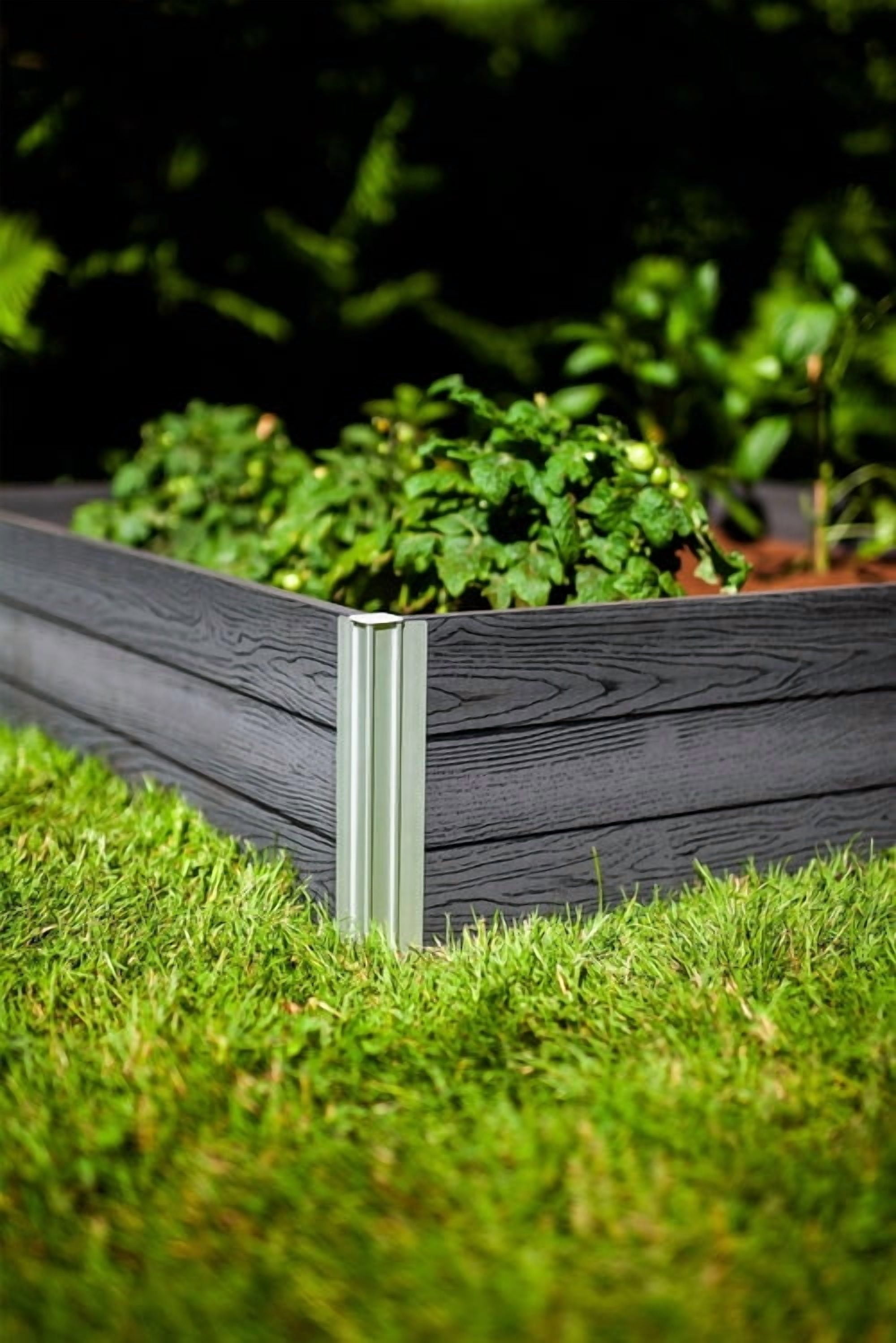 Vita Urbana 48"L x 48"W x 11"H Vinyl Raised Garden Bed, Slate Gray