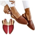 thumbnail image 6 of Women's Backless Mules - Slip-On Low-Heel Sandals with Closed Pointed Toe & Buckle Strap, 6 of 7