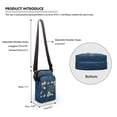 thumbnail image 6 of HELLHERO Zipper Women Messenger Bag Men, Women Butterfly and Daisy Pattern Polyester Casual Use 4.33x1.97x7.09 Lightweight, 6 of 7