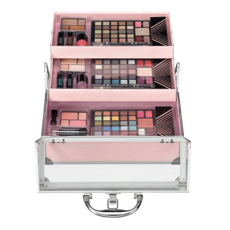 ($60 Value) The Color Workshop Encased in Beauty Train Case Makeup Gift Set, 116