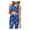 Blue, variant on Sport Twist Wrap Camo Print Sports Bra Deep Blue L