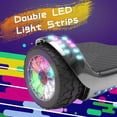 thumbnail image 6 of Hoverboard All-Terrain LED Flash Wide All Terrian Wheel with Bluetooth Speaker Dual LED Light Self Balancing Wheel Electric Scooter Chrome Black  lbw16, 6 of 9