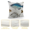 thumbnail image 4 of Qinduosi  Vintage Fish Collection Pillow Cover ,Decorative Couch Pillow Cover for Sofa,Cushion Case Indoor Outdoor Home Decoration White, 4 of 5
