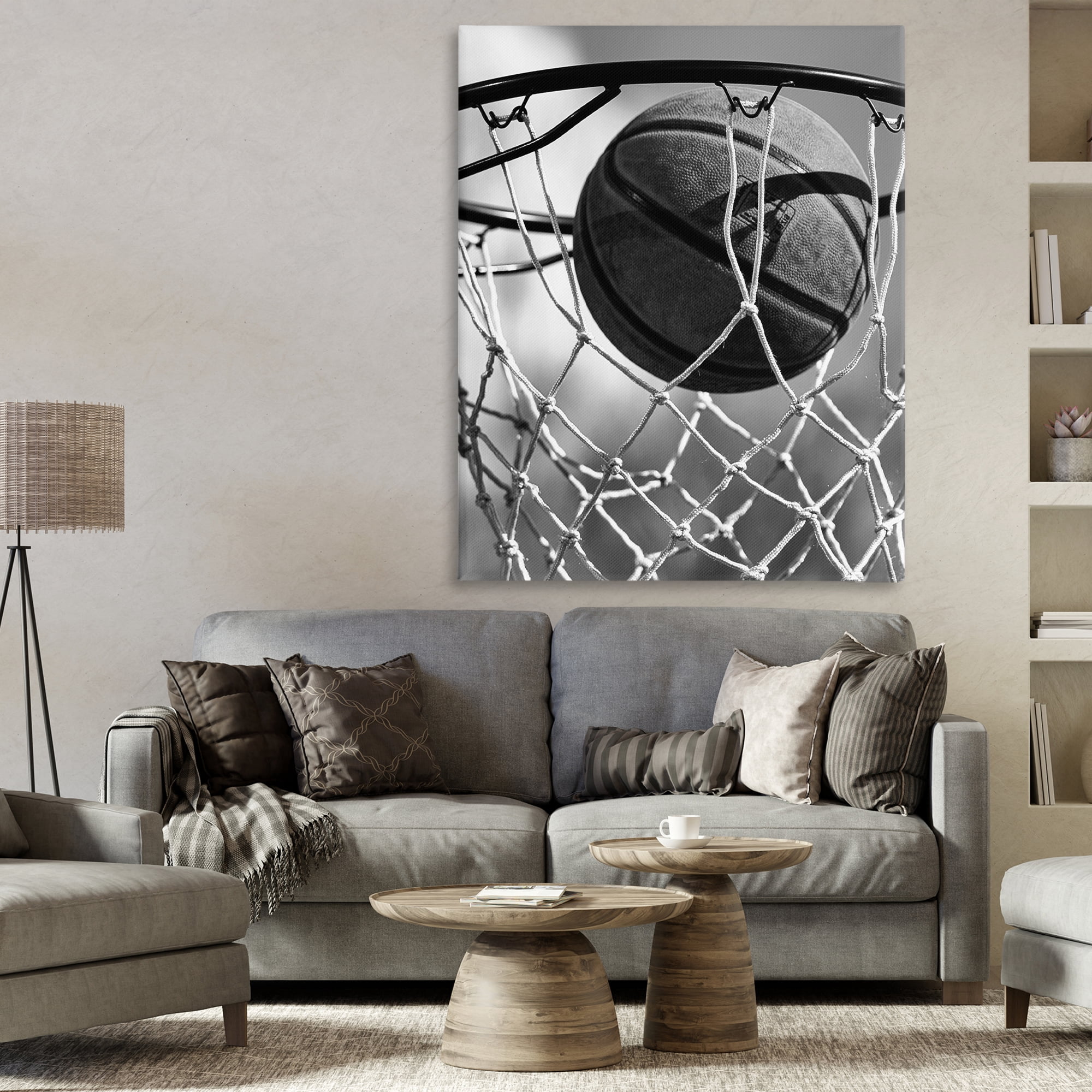 Stupell Industries Winning Basket Shot Canvas Wall Art, design by Marcus Prime