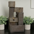 thumbnail image 6 of Alpine Corporation ZDQ110 LED Lights Stone Powder and Polyresin 5-Tier Cascading Fountain, Gray, 6 of 12