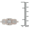 thumbnail image 4 of 1/2 Carat T.W. Diamond 10kt Rose Gold Three-Stone Look Cushion-Shape Engagement Ring Set, 4 of 5