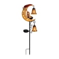 thumbnail image 2 of Christmas Solar Garden Stake Light, Santa Claus Moon LED Lantern Decor, Waterproof Metal Outdoor Yard Light for Garden Patio Walkway Porch (Snowman), 2 of 6