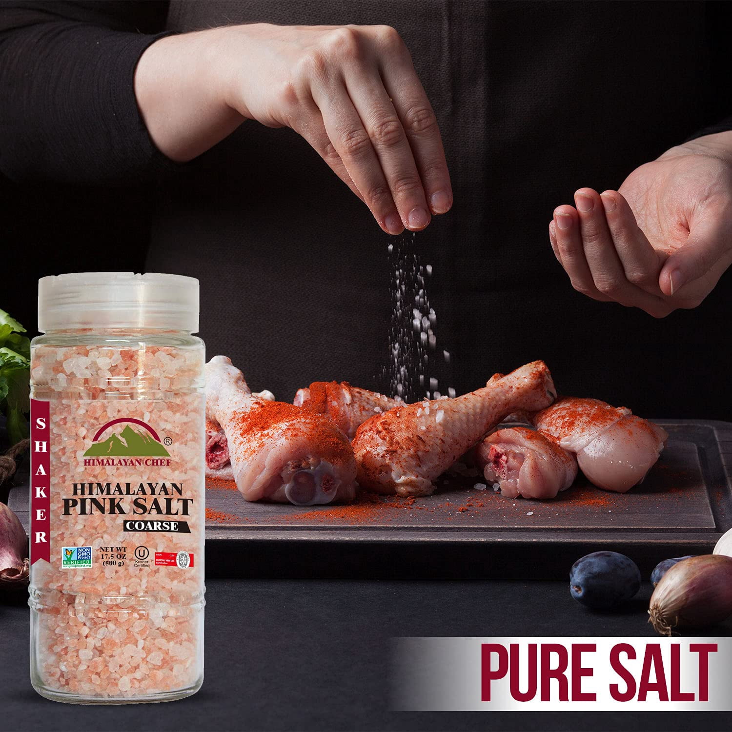 SALT 84 Pink Salt, Coarse Grain, Kosher Certified Seasoning Salt, 17.5 oz Pack of 6