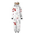 thumbnail image 2 of Odeerbi Matching Family Christmas Pajamas Sets Hooded Onesie Sleepwear Womens Cute Xmas Leaf Snow Print Plush Jumpsuit 2025 Long Sleeve Parent-Child Loungewear Sleepwear Jammies for Mom, 2 of 6