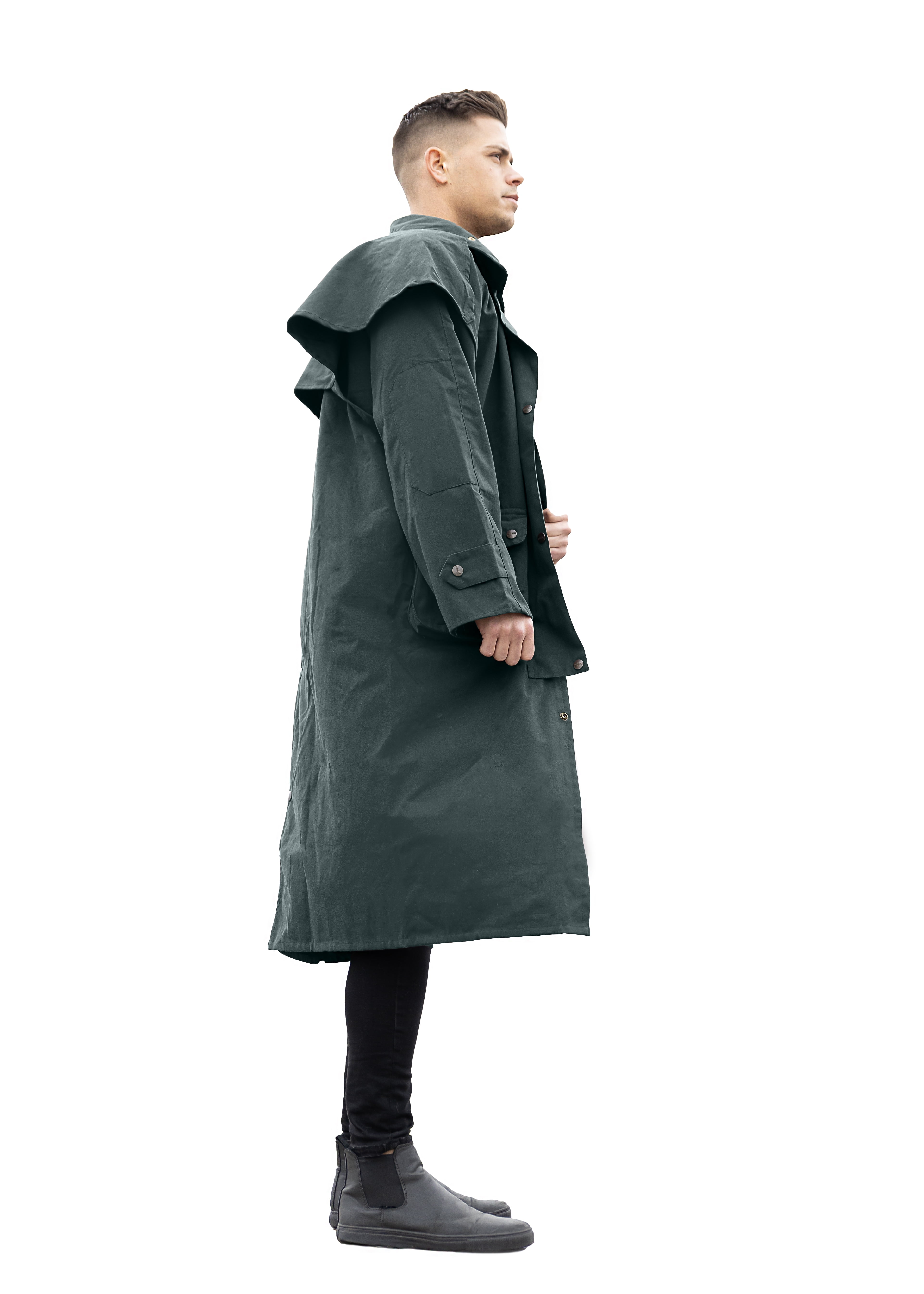 RESISTANCE Premium Oilskin Duster Coat Waterproof Cotton