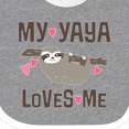 thumbnail image 4 of Inktastic My Yaya Loves Me Sloth Girls Baby Bib, 4 of 4