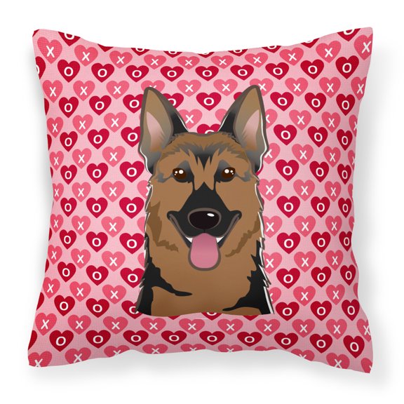 Carolines Treasures BB5281PW1414 German Shepherd Fabric Decorative Pillow, 14Hx14W, multicolor