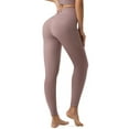 thumbnail image 4 of UUE 28"Inseam Buttery Soft Pink Leggings with Pockets for Women, High Waisted Yoga Pants Tummy Control, Workout Tights Leggings Full Length, 4 of 6