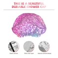 thumbnail image 5 of Balery Fun Rainbow Pink Shower Caps, Double Layer Waterproof Shower Cap, Double Layers Reusable Shower Cap With Soft Comfortable For Long Thick Hair Soft Bath Shower Hair Caps, 5 of 9