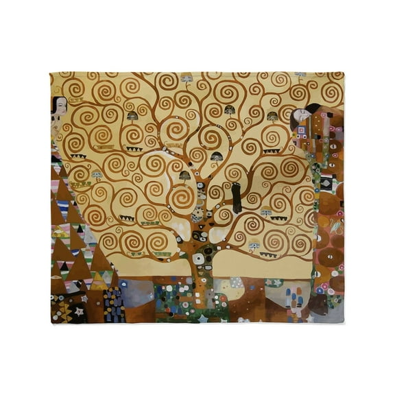 CafePress - Gustav Klimt Tree Of Life Throw Blanket - Soft Fleece Throw Blanket, 50"x60" for All Ages