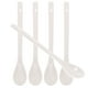 thumbnail image 1 of Juego de 5 cucharas grandes de cerámica con mango largo para sopa, café y gachas (blancas)., 1 of 7