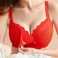 thumbnail image 2 of ZACPNCV Nursing Bras for Breastfeeding Seamless Comfort Maternity Bralette Wireless Pregnancy Sleep Bra with Support Red 42/95B, 2 of 9