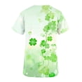 thumbnail image 4 of BiZtdJrK St Patrick's Day Scrub Tops for Women Short Sleeve V-Neck Printed Scrubs Top Holiday Medical Nursing Uniforms Going Out Outfits Mint Green XL Prime By Hour, 4 of 6