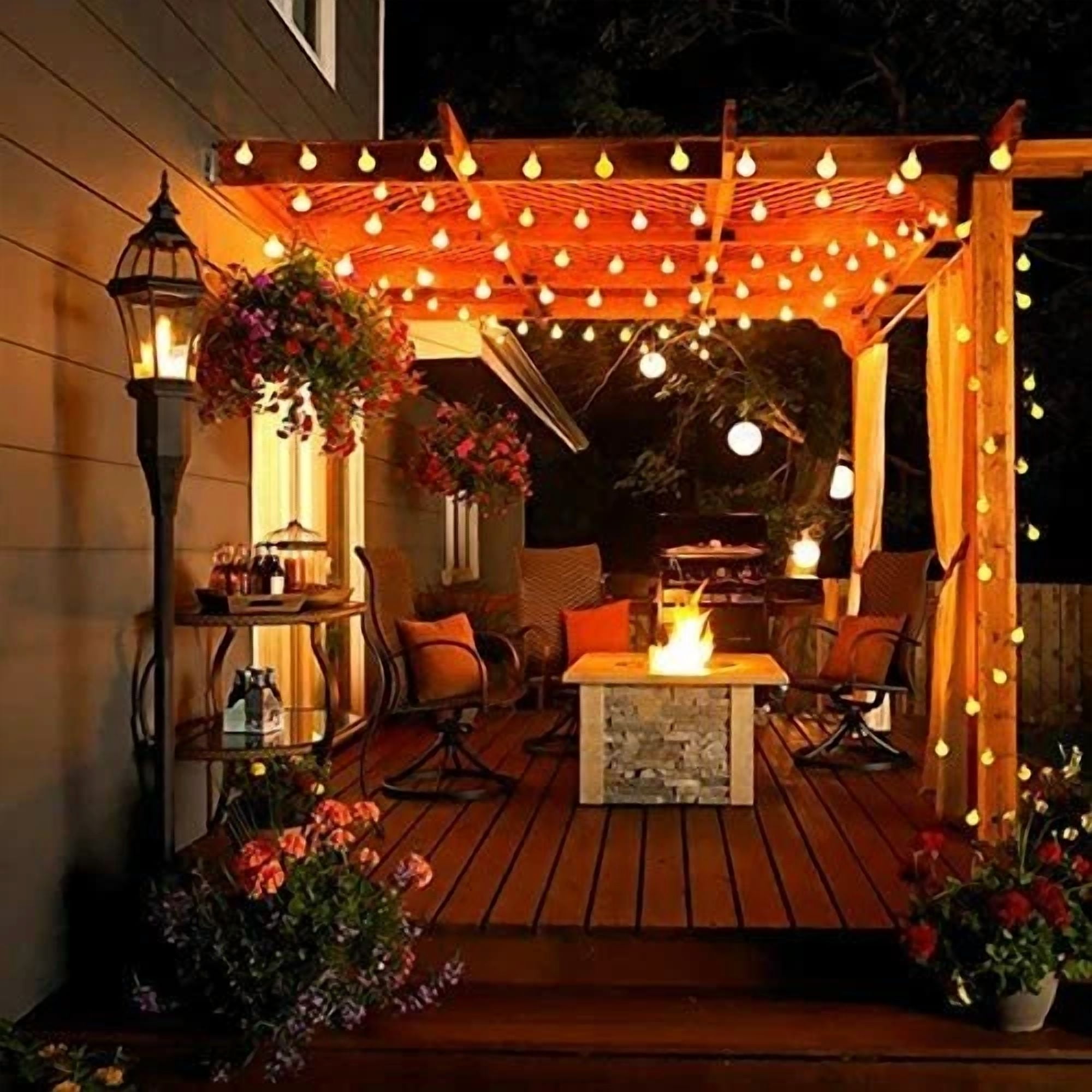 PURELY- Indoor Outdoor String Lights Patio Party Yard Garden Wedding 23Ft 50 Led String