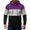 Purple, variant on Turilly Hoodies Mens Slim Color Block Pullover Hoodie Long Sleeve Casual Daily Wear Sweatshirt
