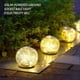 thumbnail image 3 of Solar Globe Lamp Crackle Glass Ball Lawn Light Waterproof Garden Pathway & Patio Lighting for Outdoor Decor, 3 of 5