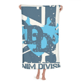 thumbnail image 1 of Graffiti Street Blue Denim Division Pattern Hand Towel Bath Facecloth Soft Cotton Washcloth, 1 of 4