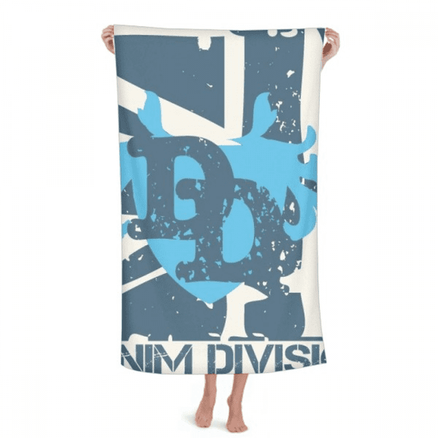 Graffiti Street Blue Denim Division Pattern Hand Towel Bath Facecloth Soft Cotton Washcloth