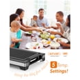 thumbnail image 2 of COMMERCIAL CHEF Parrilla Interior para Mesa, Encimera o Cocina, Parrilla Eléctrica 1600W con Control de Temperatura Ajustable, Parrilla Portátil de Acero Inoxidable y Negro para Uso Interior, 2 of 5