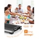 thumbnail image 2 of COMMERCIAL CHEF Parrilla Interior para Mesa, Encimera o Cocina, Parrilla Eléctrica 1600W con Control de Temperatura Ajustable, Parrilla Portátil de Acero Inoxidable y Negro para Uso Interior, 2 of 5