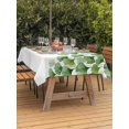 thumbnail image 3 of Outdoor Tablecloth with Umbrella Hole for Patio/Picnic/Party/Camping, Summer Leaves Waterproof Table Cloth Rectangle Table Cover Washable, Green Leaf Country Botanical Pastoral (60"x 84"), 3 of 8