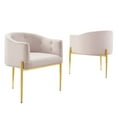 thumbnail image 2 of Modway Savour Modern Tufted Velvet Accent Chairs in Pink (Set of 2), 2 of 9