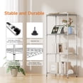 thumbnail image 4 of IZEUK 4-Tier Wire Storage Shelf Organizer, NSF Adjustable Metal Rack, 1000 lbs, 23.6"W x 13.7"D x 53.4"H, Chrome, 4 of 8