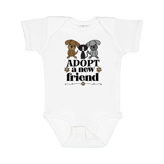 Inktastic Rescue Pet Animal Adopt a New Friend Boys or Girls Baby Bodysuit
