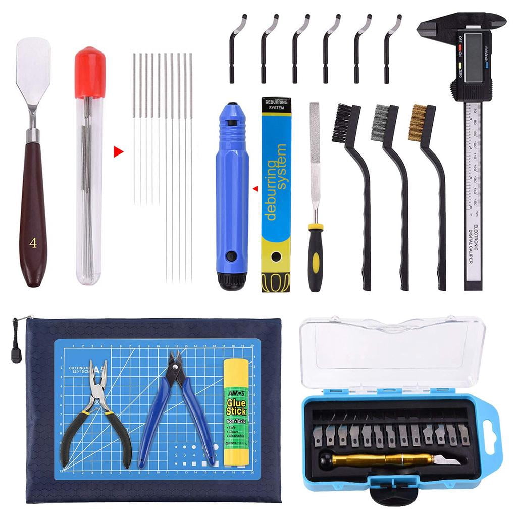 42 Pieces Deburring Tool Kit Art Knife Set 3D Printer Tools with Storage Bag for Model Making Hobbyists