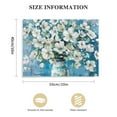 thumbnail image 3 of JRXY  Bathroom Wall Decor - Blue Flower Picture Artwork for Walls -  Blue and White Floral Wall Art for Office Bedroom Canvas Wall Art pattern1, 3 of 6