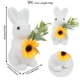 thumbnail image 7 of KCEHTA Easter Bunny Figurines Artificial Green Moss Flocked Bunny Small Rabbit Statue Home Decor, 7 of 7