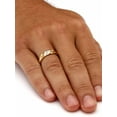 thumbnail image 3 of PalmBeach Jewelry Men's Diamond Accent 18k Gold-plated Sterling Silver Diagonal Wedding Band Ring, 3 of 6