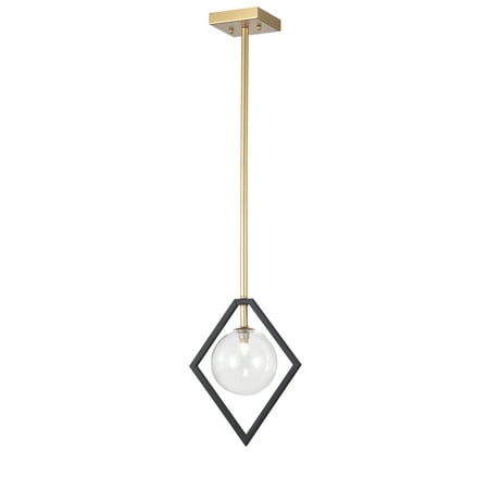 

Fayres 10-inch 1-Light Black and Gold Finish Pendant Lamp (bulbs included)