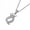 ZJ4664-Q, variant on Jewelry Initial Pendant Necklace for Men Womens, 925 Sterling Silver Zirconia Crown Letter Capital Necklace Alphabets from A-Z Figaro Chain Necklace Unisex
