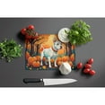 thumbnail image 3 of White Pit Bull Terrier Fall Glass Cutting Board Large, 3 of 5