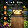 thumbnail image 2 of 2 Pack Solar Post Cap Lights, 4x4/5x5 Outdoor LED Fence Post Cap Lights, Solar Powered Deck Lights for Dock Waterproof, fit for Wooden/Vinyl Posts, 2 of 6